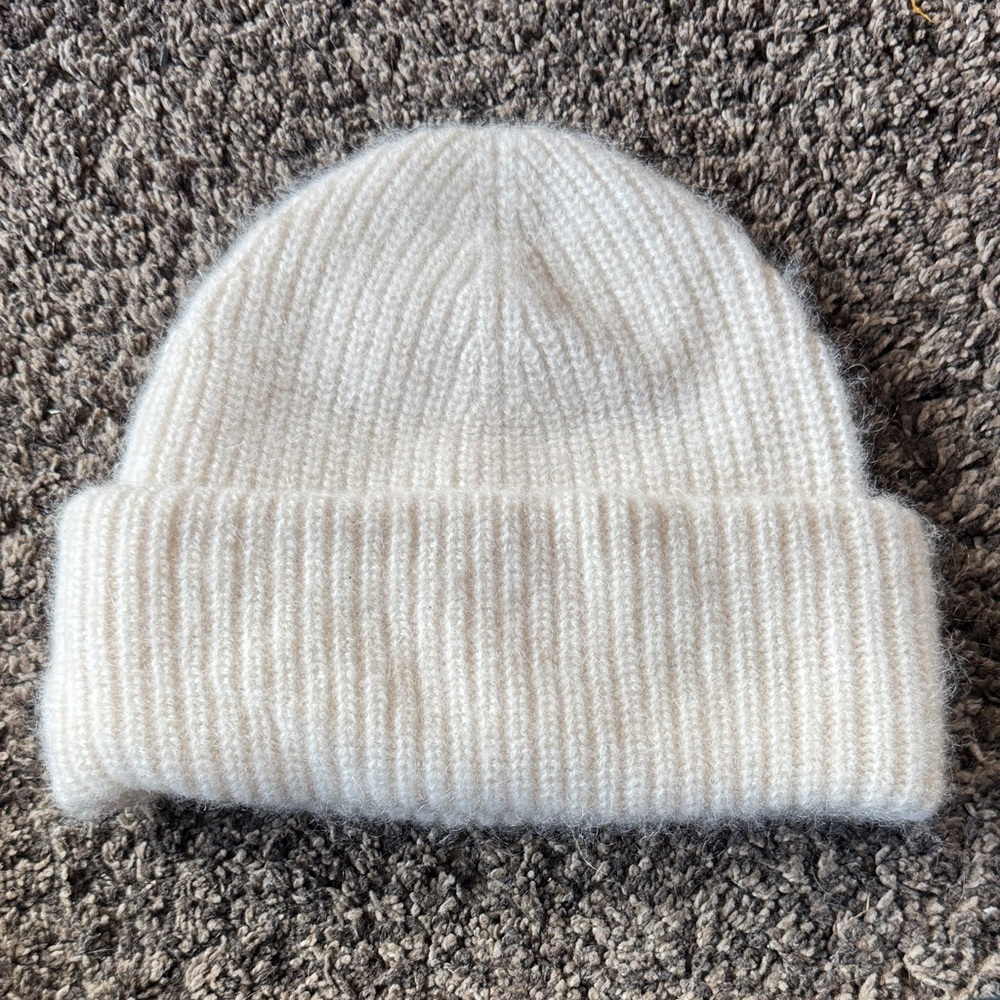 Cozy White Knit Beanie